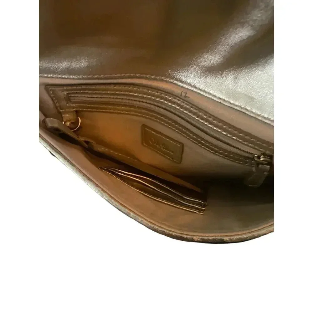 Cole Haan Beige Woven Light Trim Envelope Clutch Bag